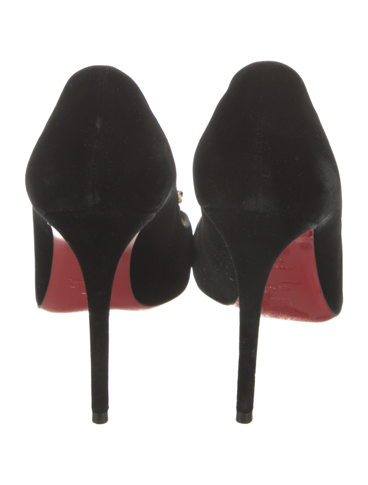 Christian Louboutin Velvet Crystal Embellishments Pumps
