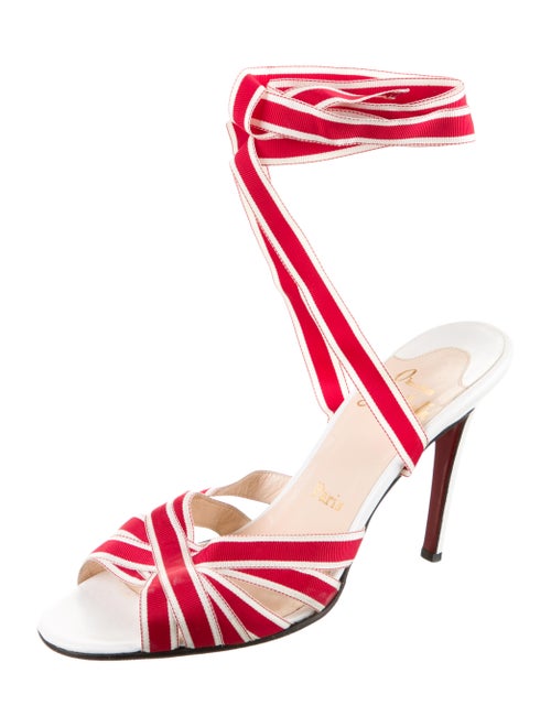 Christian Louboutin Leather Striped Sandals
