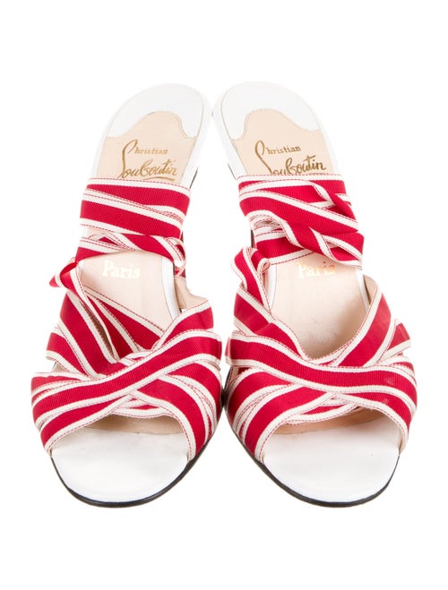 Christian Louboutin Leather Striped Sandals