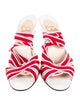 Christian Louboutin Leather Striped Sandals