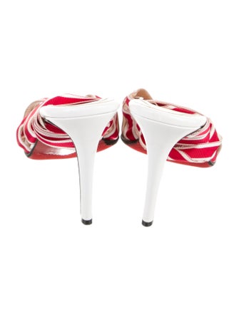 Christian Louboutin Leather Striped Sandals