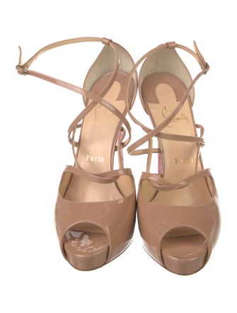 Christian Louboutin Patent Leather T-Strap Pumps