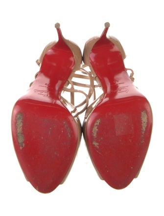 Christian Louboutin Patent Leather T-Strap Pumps