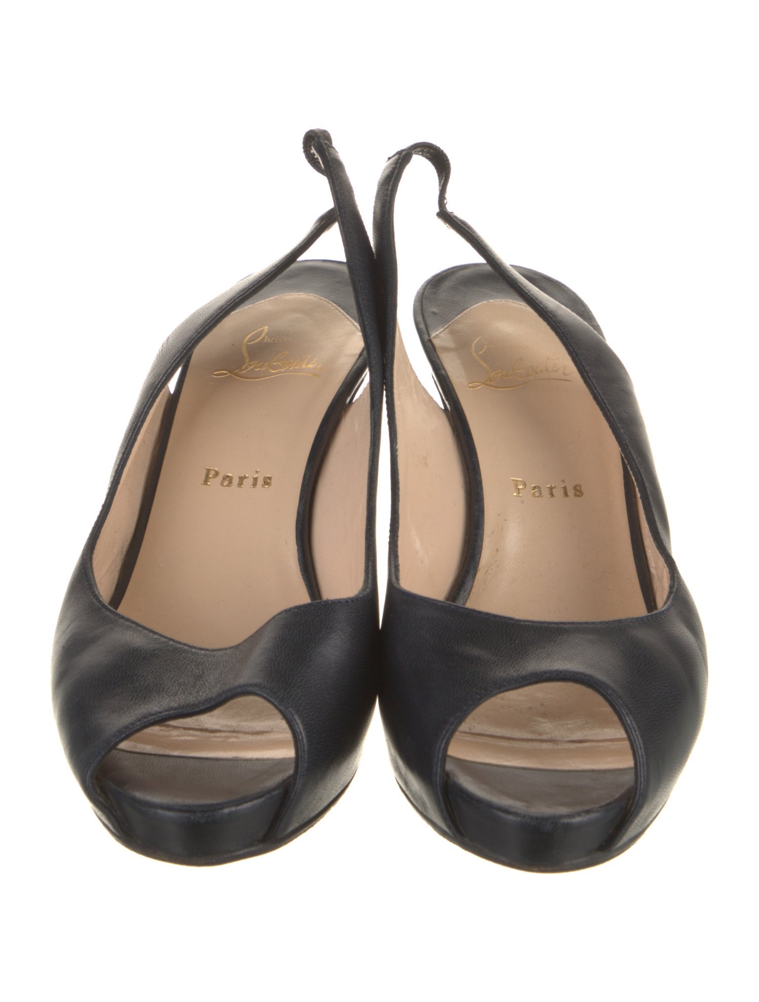 Christian Louboutin Leather Slingback Pumps