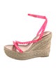 Christian Louboutin Spike Accents Patent Leather Espadrilles