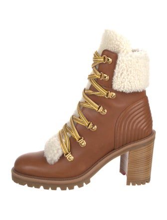 Christian Louboutin Leather Combat Boots