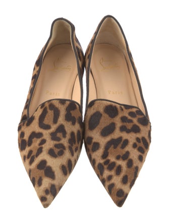 Christian Louboutin Ponyhair Animal Print Loafers