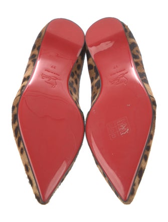 Christian Louboutin Ponyhair Animal Print Loafers