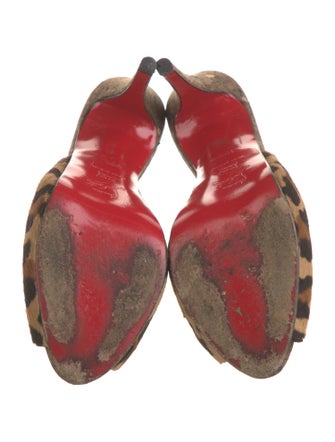 Christian Louboutin Ponyhair Animal Print Mules