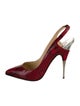 Christian Louboutin Python Animal Print Slingback Pumps