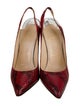 Christian Louboutin Python Animal Print Slingback Pumps