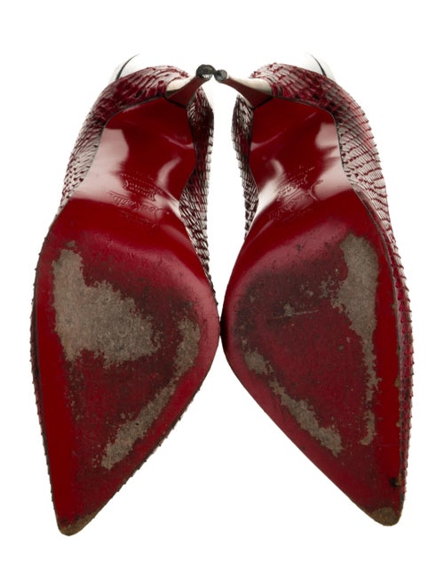 Christian Louboutin Python Animal Print Slingback Pumps