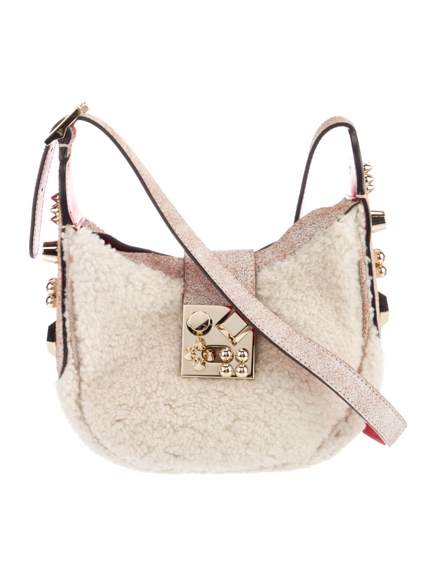 Christian Louboutin Shearling Shoulder Bag