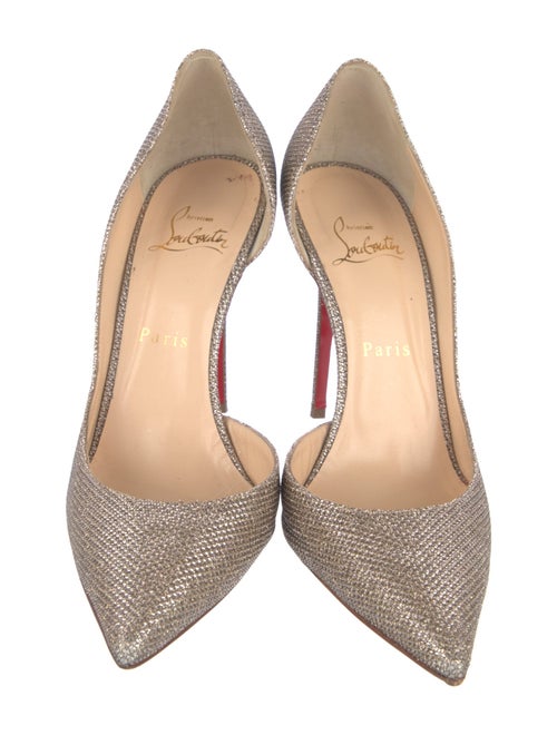 Christian Louboutin Glitter Glitter Accents D'Orsay Pumps