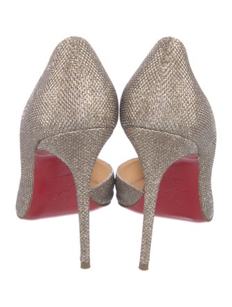 Christian Louboutin Glitter Glitter Accents D'Orsay Pumps