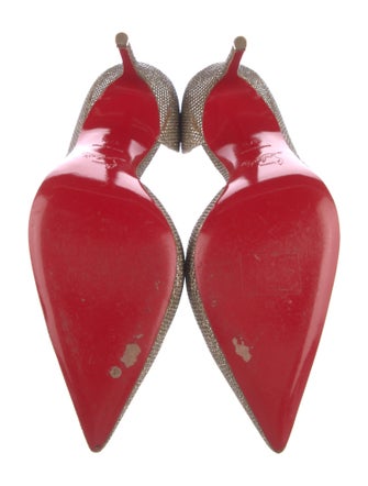 Christian Louboutin Glitter Glitter Accents D'Orsay Pumps