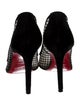 Christian Louboutin Mesh Leather Trim Embellishment Pumps