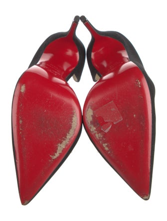 Christian Louboutin Glitter Accents D'Orsay Pumps