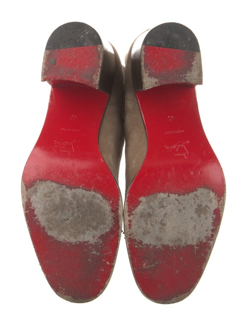 Christian Louboutin Chain-Link Accent Suede Chelsea Boots