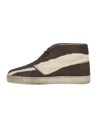 Christian Louboutin Ponyhair Animal Print Sneakers