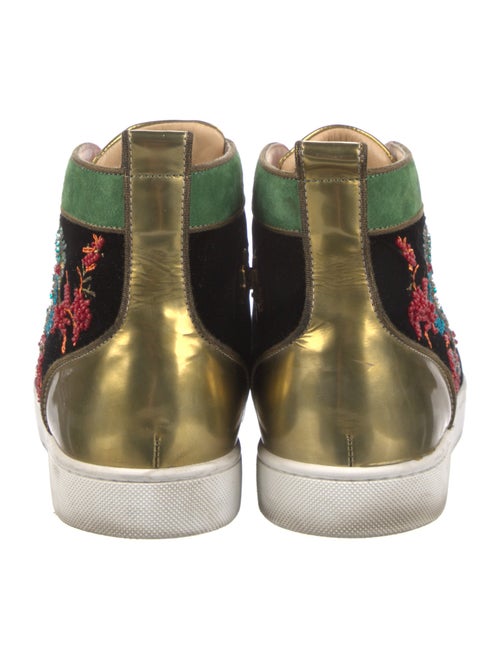 Christian Louboutin Velvet Printed Sneakers