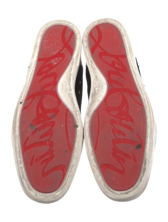 Christian Louboutin Velvet Printed Sneakers