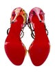 Christian Louboutin Patent Leather Printed Slingback Sandals