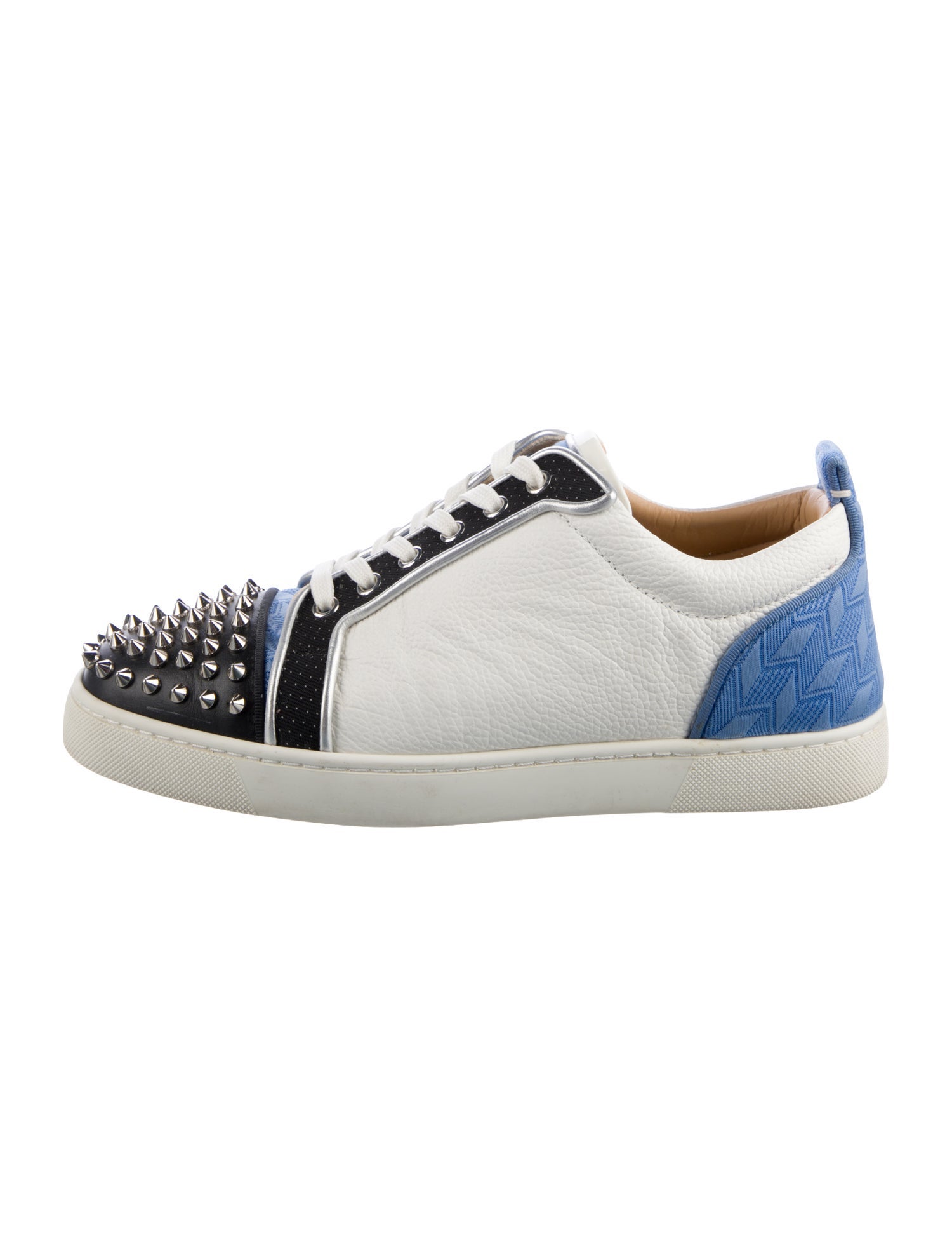 Christian Louboutin Spike Accents Leather Sneakers
