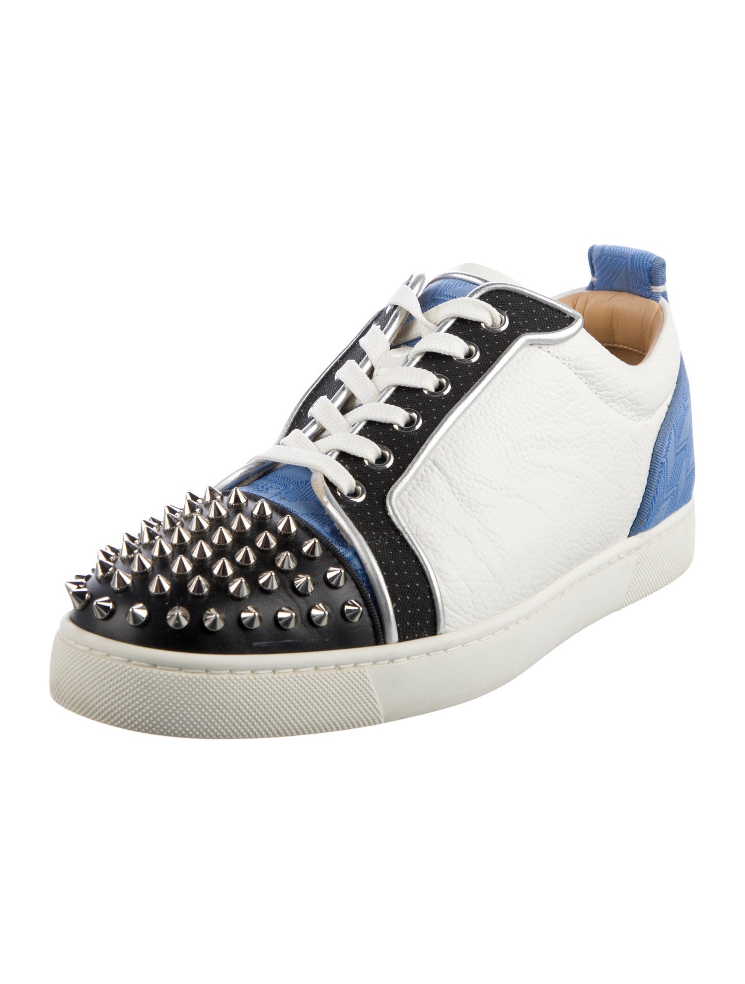 Christian Louboutin Spike Accents Leather Sneakers