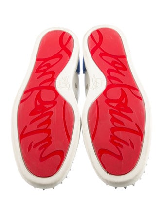 Christian Louboutin Spike Accents Leather Sneakers