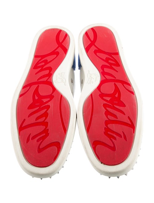 Christian Louboutin Spike Accents Leather Sneakers