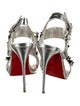 Christian Louboutin Leather Studded Accents Slingback Sandals