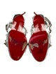 Christian Louboutin Leather Studded Accents Slingback Sandals