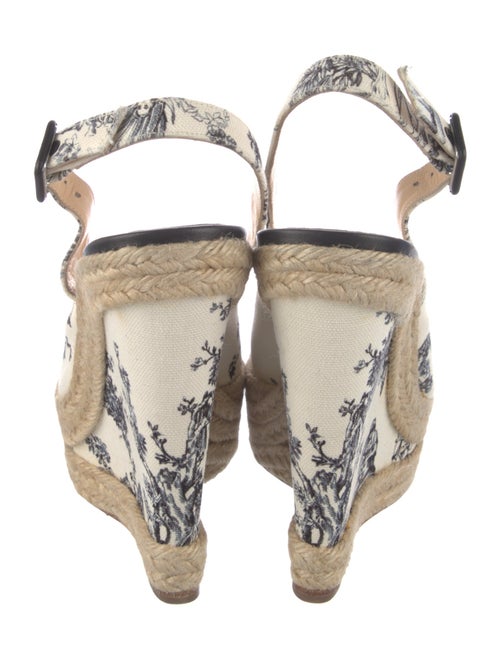 Christian Louboutin Canvas Floral Print Slingback Sandals