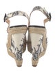 Christian Louboutin Canvas Floral Print Slingback Sandals