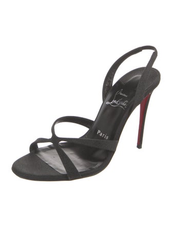 Christian Louboutin Glitter Slingback Sandals