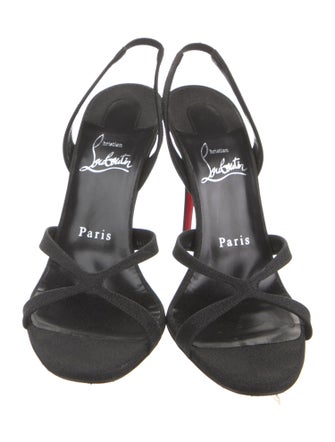 Christian Louboutin Glitter Slingback Sandals