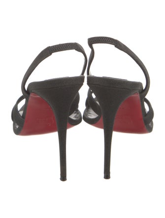Christian Louboutin Glitter Slingback Sandals
