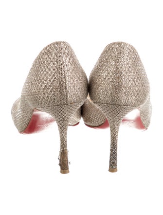 Christian Louboutin Glitter Accents D'Orsay Pumps