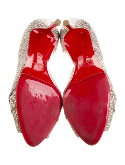 Christian Louboutin Glitter Accents D'Orsay Pumps