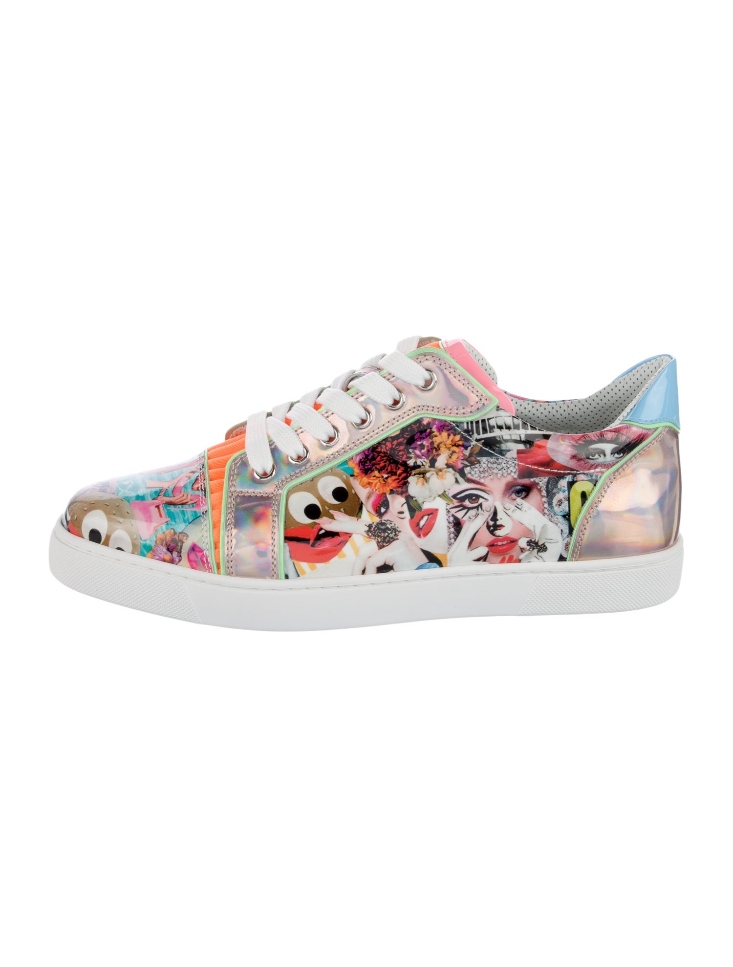 Christian Louboutin Patent Leather Printed Sneakers