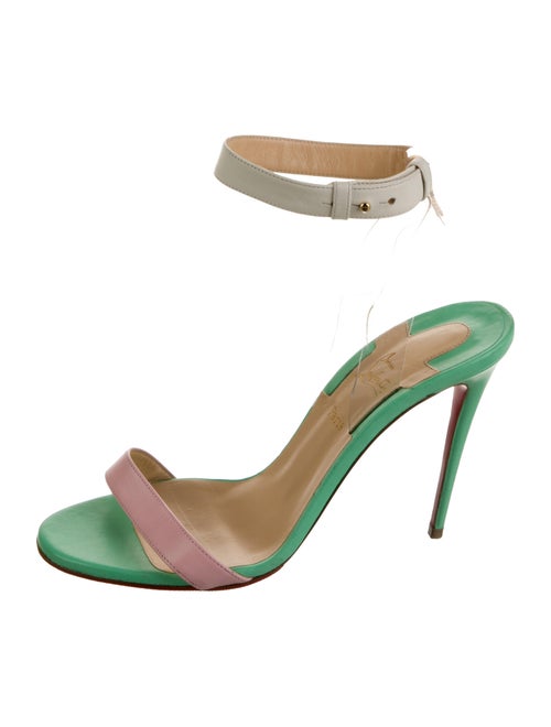 Christian Louboutin Leather Colorblock Pattern Sandals