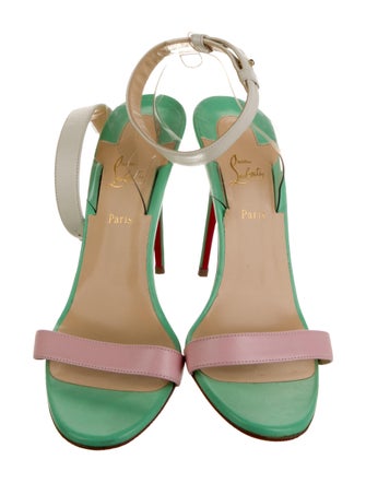 Christian Louboutin Leather Colorblock Pattern Sandals