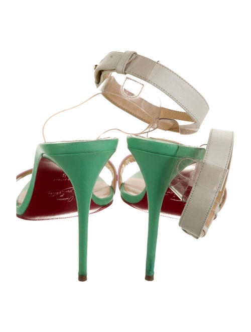 Christian Louboutin Leather Colorblock Pattern Sandals