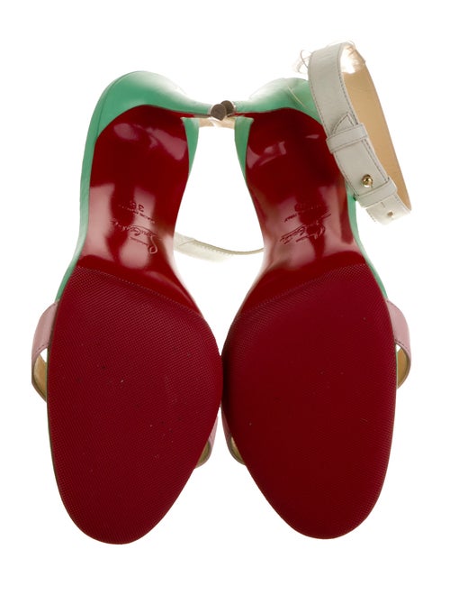 Christian Louboutin Leather Colorblock Pattern Sandals