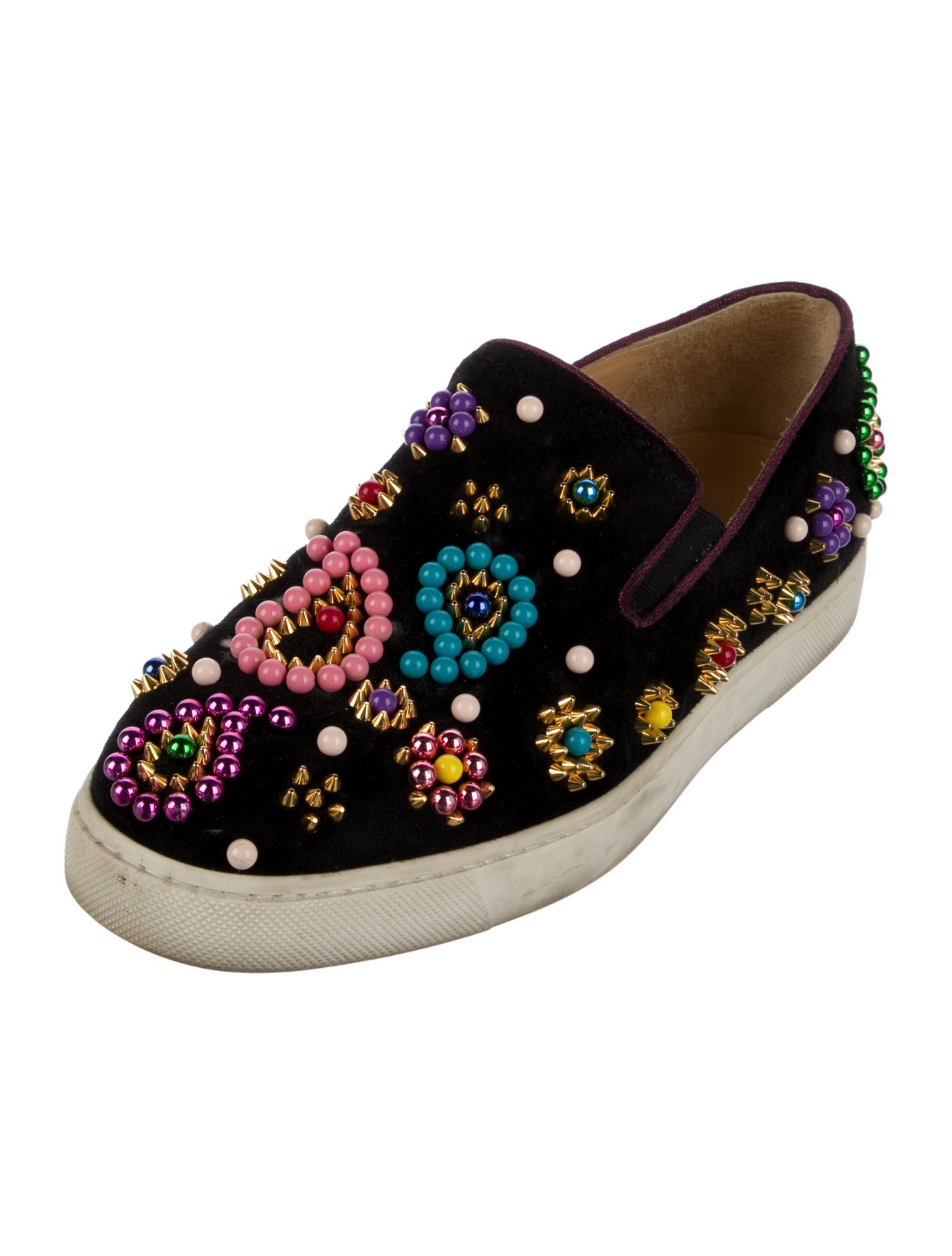 Christian Louboutin Suede Patterned Sneakers