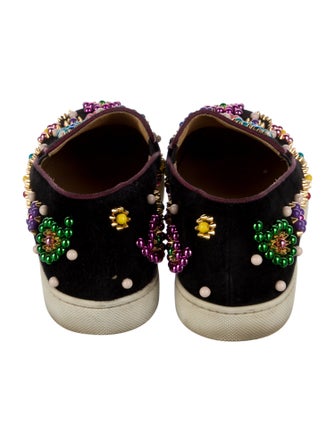 Christian Louboutin Suede Patterned Sneakers