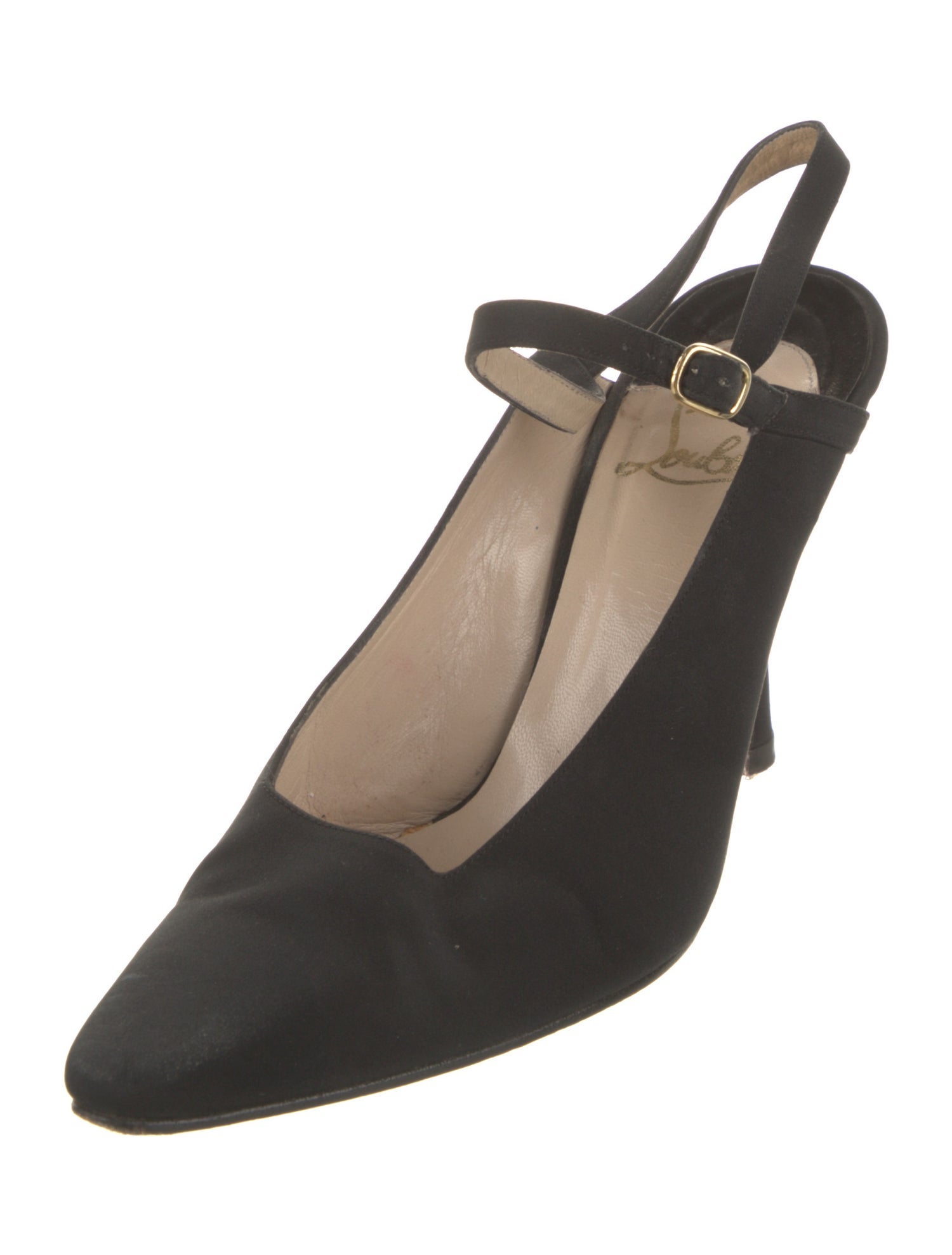 Christian Louboutin Satin Slingback Pumps