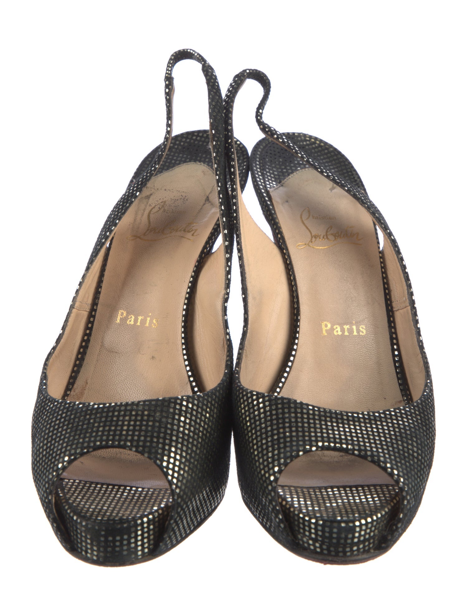 Christian Louboutin Suede Slingback Pumps