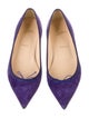Christian Louboutin Suede Bow Accents Ballet Flats